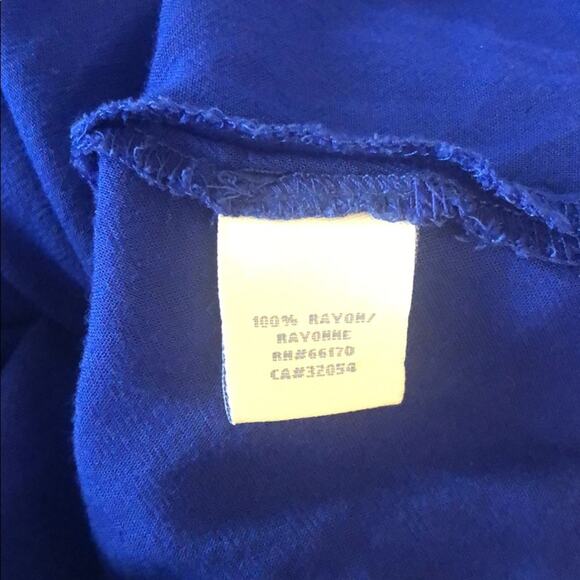 Anthropologie Odille Blue Long Ruffle Top - Picture 7 of 7